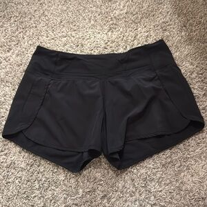 Black Speed Up Lululemon Shorts